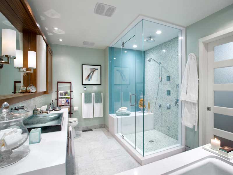 Một công trình phòng tắm hộ gia đình được Việt Phong thiết kế thi công.